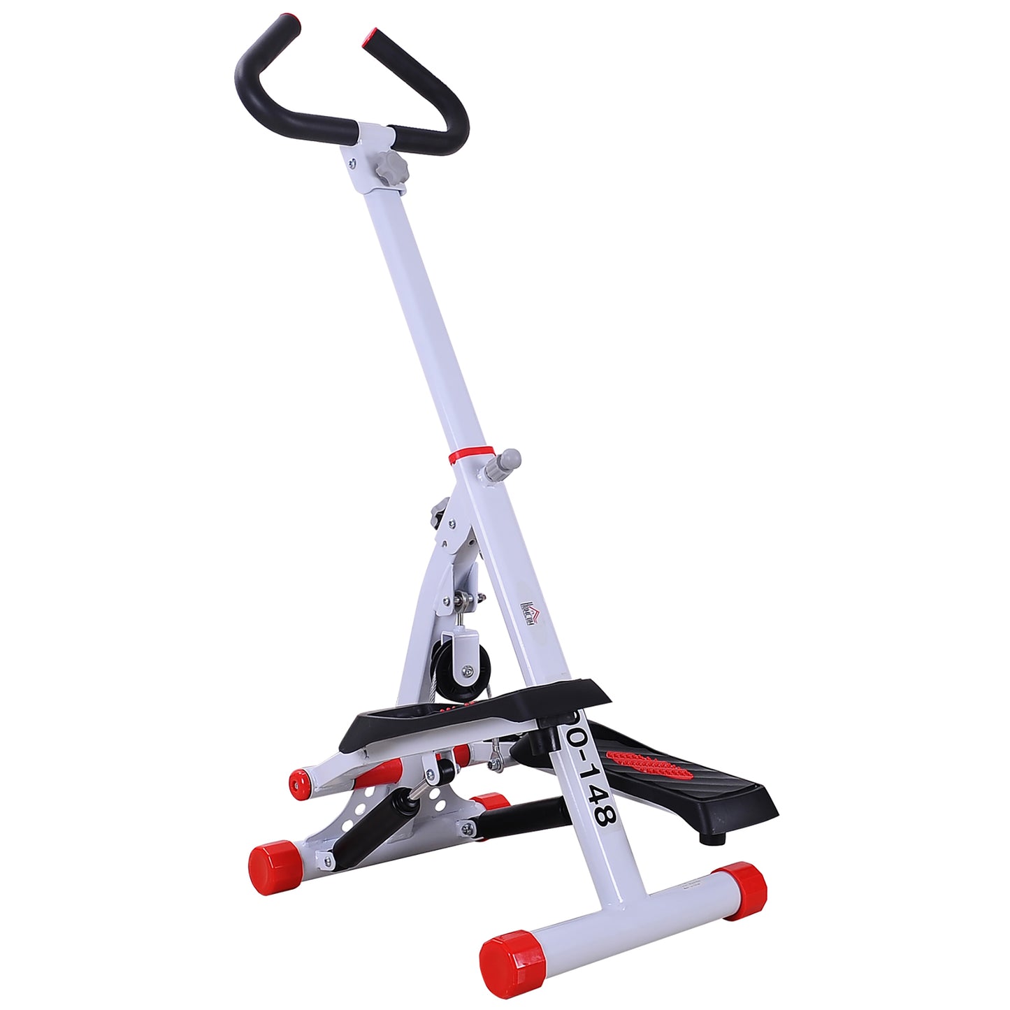 HOMCOM Stepper w/ Handle Hand Grip Workout Fitness Machine For Fitness Aerobic Exercise Home Gym