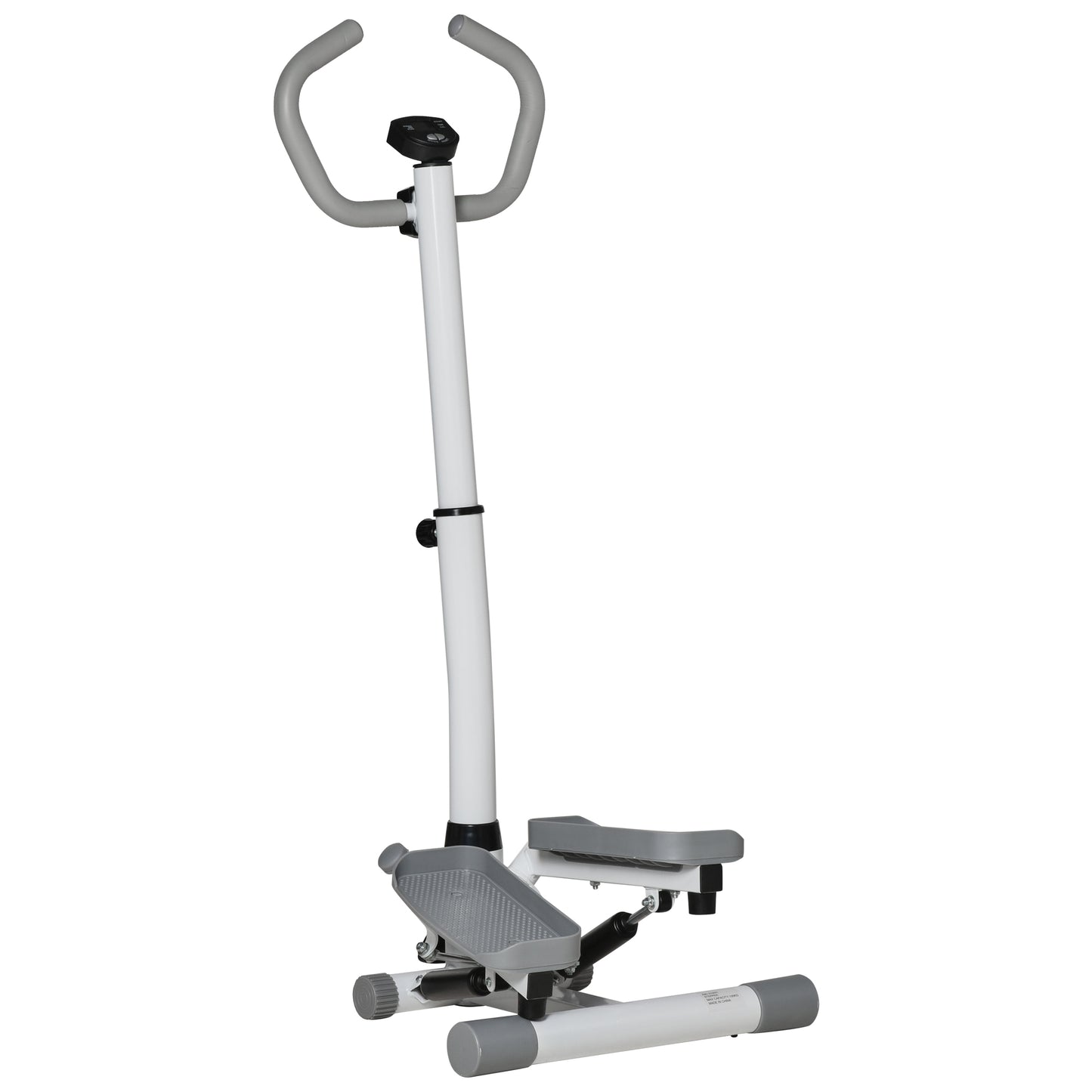 HOMCOM Adjustable Twist Stepper Aerobic Ab Exercise Fitness Workout Machine w/ LCD Screen, Height Adjust Handlebars for Home Gym