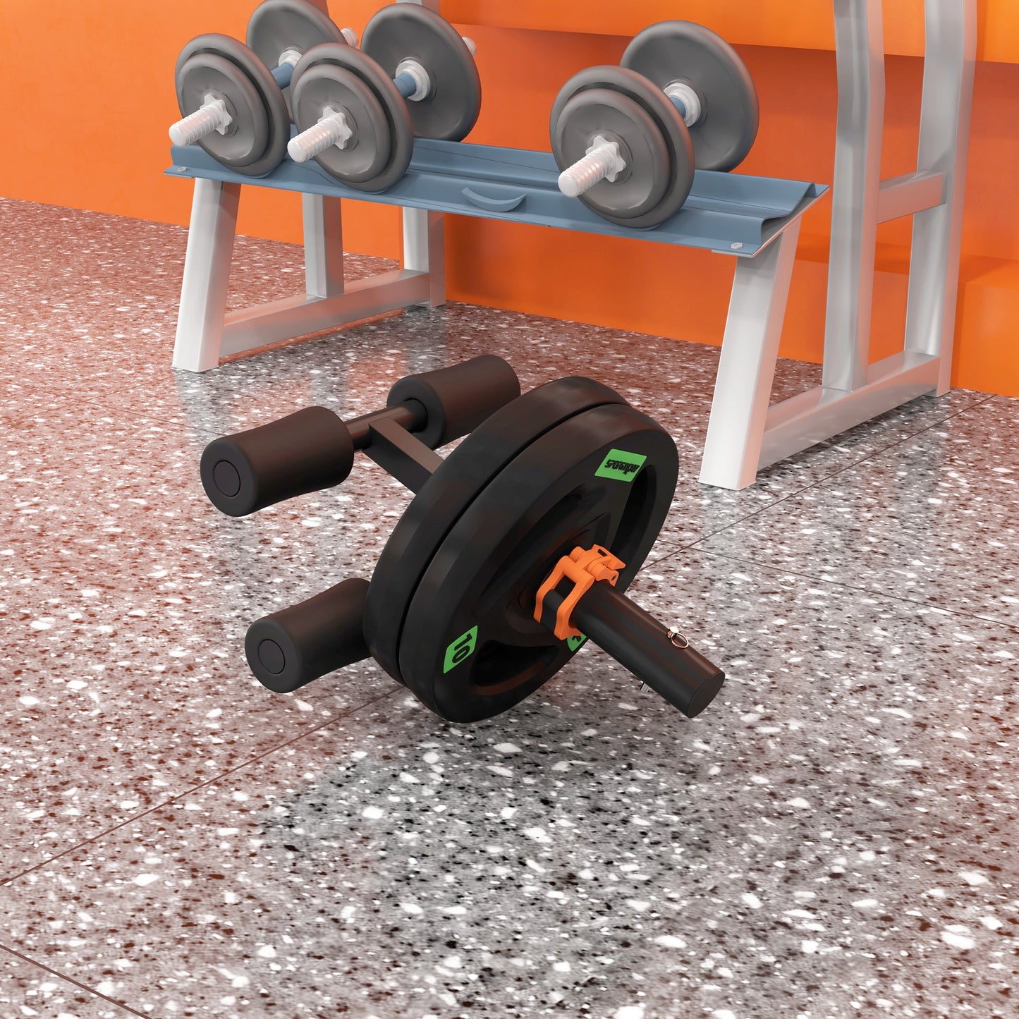 SPORTNOW Tib Bar with 2 x 10kg Olympic Weight Plates, Tibialis Trainer Calf Raise Machine for Shin Splints and Knee Pain Relief, for Home, Gym, Lifting and Strength Training