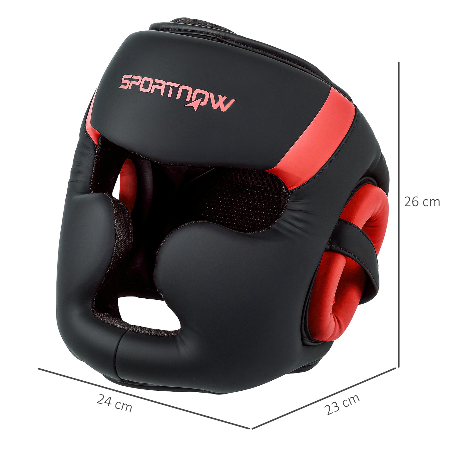 SPORTNOW Boxing Headguard, Boxing Headgear Helmet with Adjustable Strap for Full Face Protection for Kickboxing Sparring Martial Arts Karate Taekwondo