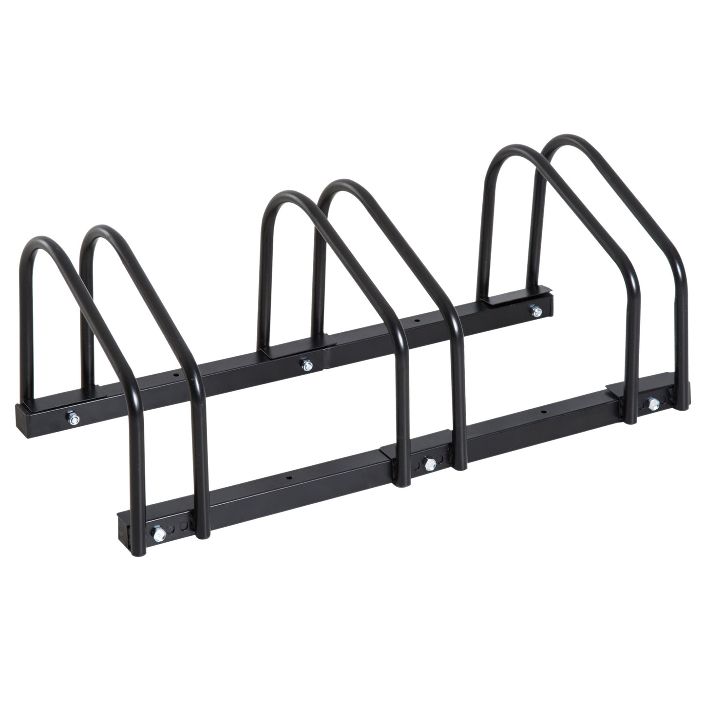 HOMCOM Bike Stand Parking Rack Floor or Wall Mount Bicycle Cycle Storage Locking Stand (3 Racks)