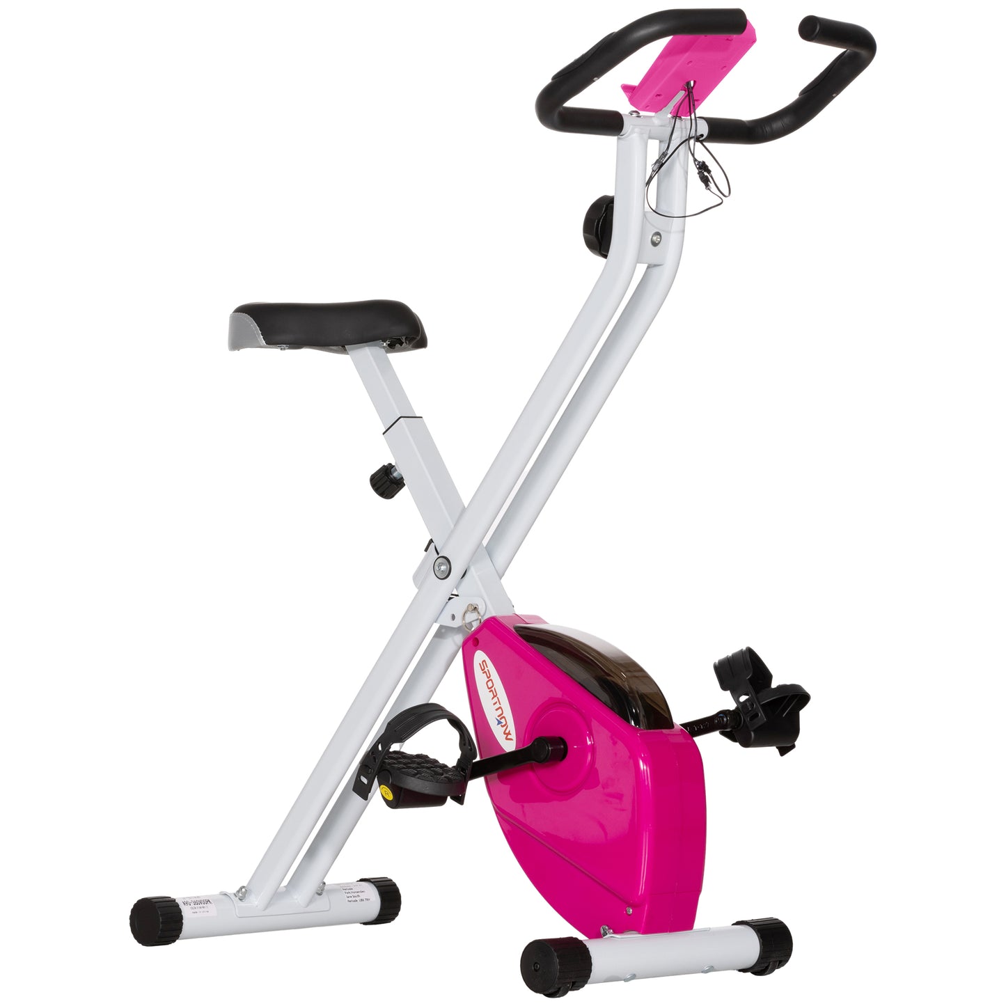 SPORTNOW Folding and Quiet Exercise Bike with 8-Level Magnetic Resistance and Heart Rate Sensor, for Home Gym