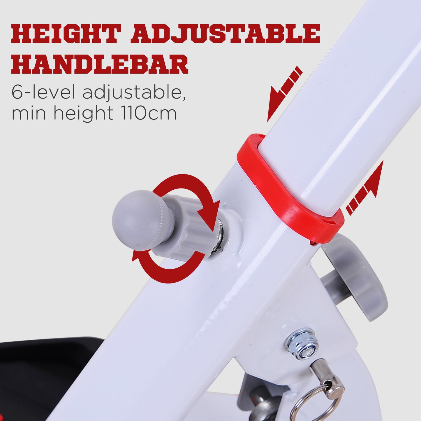 HOMCOM Stepper w/ Handle Hand Grip Workout Fitness Machine For Fitness Aerobic Exercise Home Gym