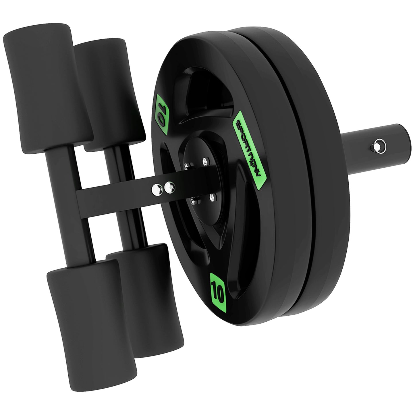 SPORTNOW Tib Bar with 2 x 10kg Olympic Weight Plates, Tibialis Trainer Calf Raise Machine for Shin Splints and Knee Pain Relief, for Home, Gym, Lifting and Strength Training