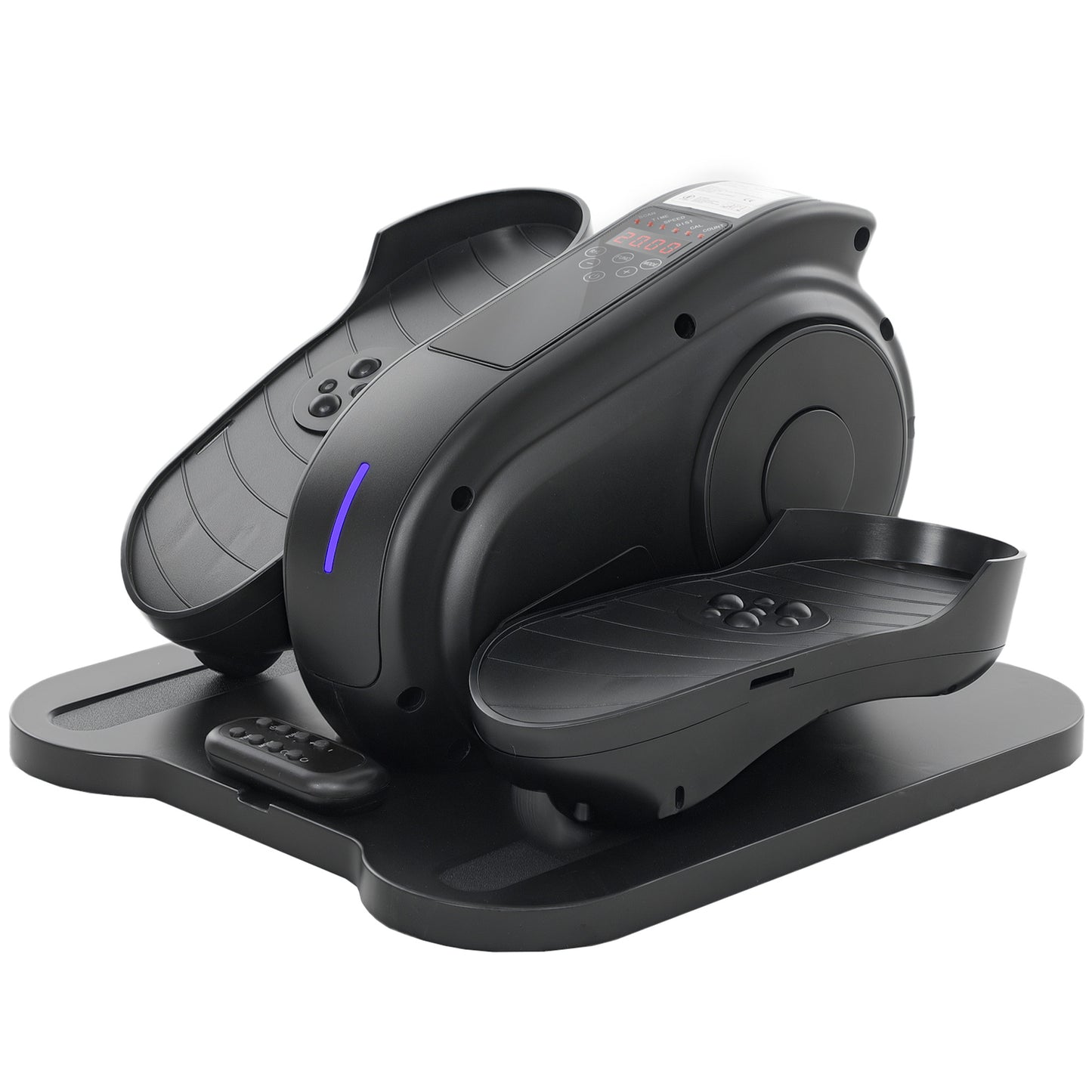 SPORTNOW Under Desk Elliptical Machine, Seated Pedal Exerciser, Mini Elliptical Trainer with LCD Monitor, Remote Control and 10 Adjustable Speed, Quiet & Portable for Seniors