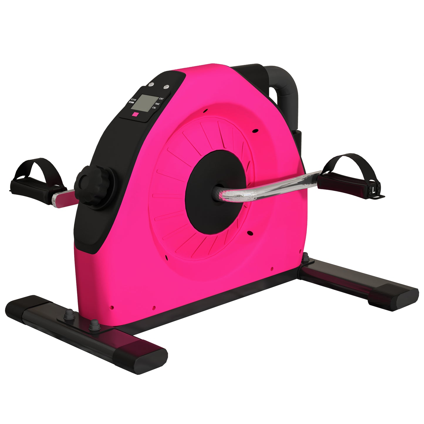 SPORTNOW Mini Exercise Bike, Portable Pedal Exerciser with LCD Display for Legs, Arms, Rehabilitation, Therapy