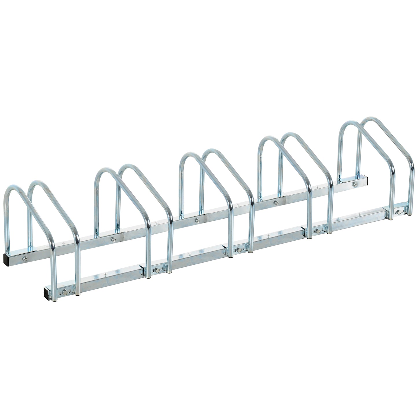 HOMCOM Bike Stand Parking Rack Floor or Wall Mount Bicycle Cycle Storage Locking Stand (5 Racks)