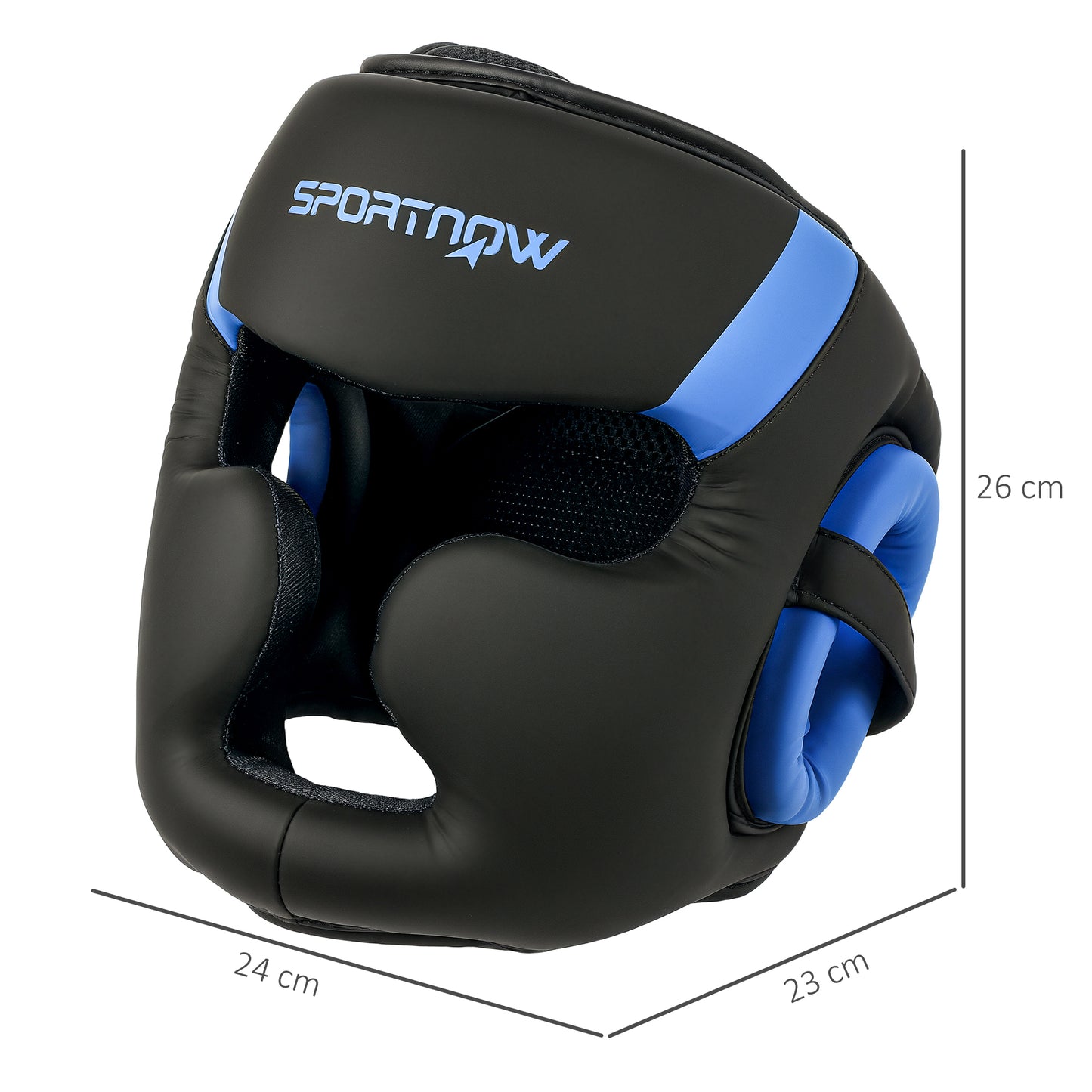 SPORTNOW Boxing Headguard, Boxing Headgear Helmet with Adjustable Strap for Full Face Protection for Kickboxing Sparring Martial Arts Karate Taekwondo