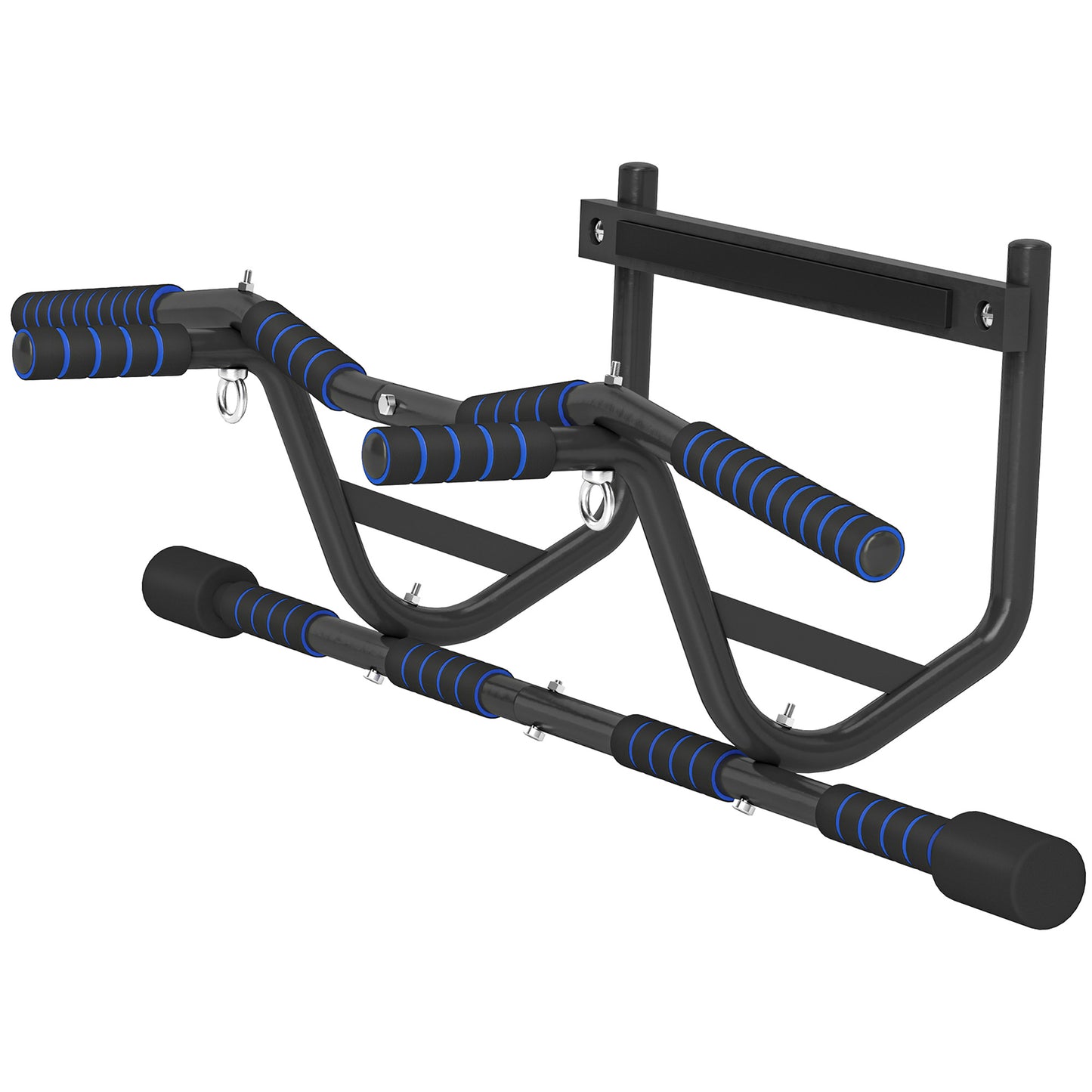 SPORTNOW Multi-Grip Doorway Pull Up Bar with Non-Slip Grips, Chin Up Bar with Anti-Fall Slot for Indoor Gym Upper Body Workout