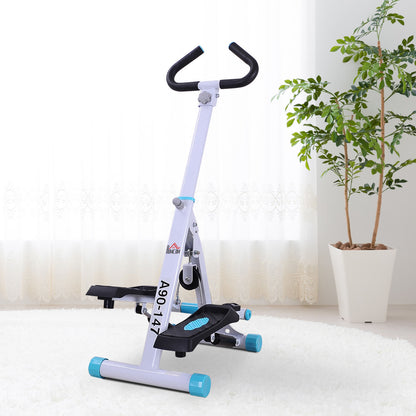 HOMCOM Stepper w/ Handle Hand Grip Workout Fitness Machine For Fitness Aerobic Exercise Home Gym