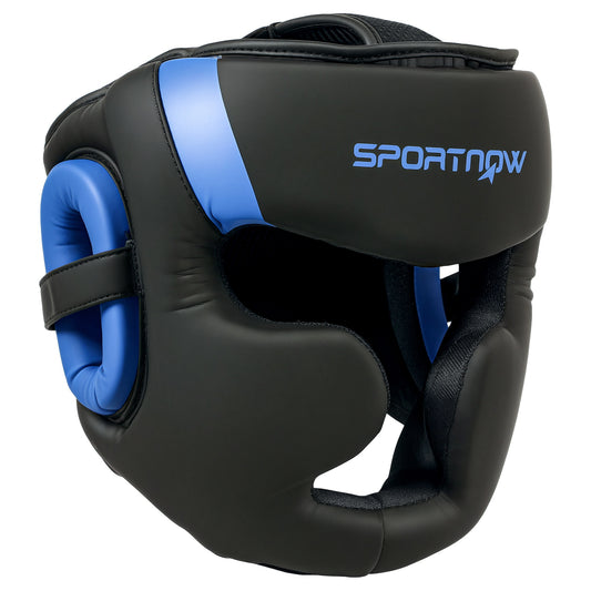 SPORTNOW Boxing Headguard, Boxing Headgear Helmet with Adjustable Strap for Full Face Protection for Kickboxing Sparring Martial Arts Karate Taekwondo