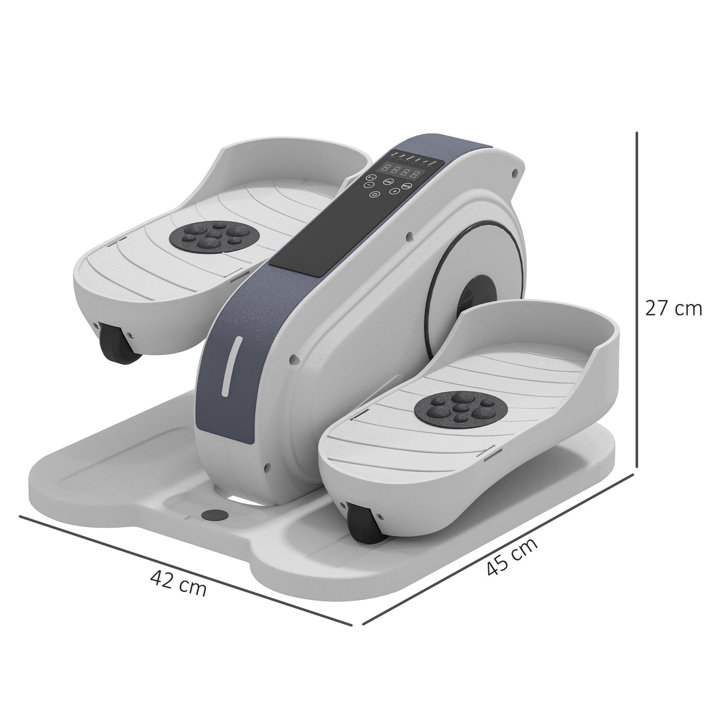 SPORTNOW Under Desk Elliptical Machine, Seated Pedal Exerciser, Mini Elliptical Trainer with LCD Monitor, Remote Control and 10 Adjustable Speed, Quiet & Portable for Seniors