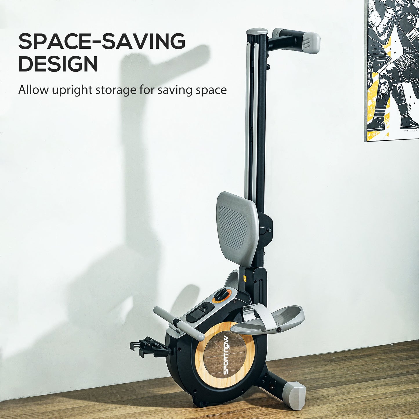 SPORTNOW Rowing Machine, 16-Level Magnetic Rower Machine with LCD Monitor and Phone Holder