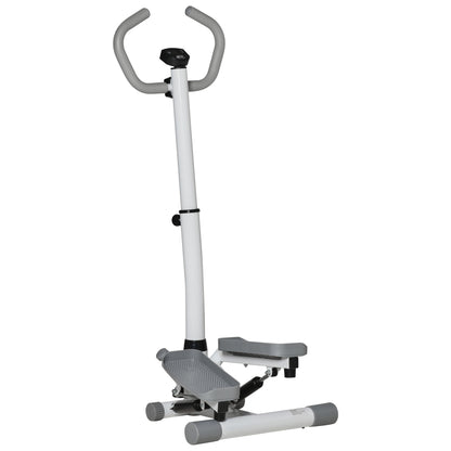 HOMCOM Adjustable Twist Stepper Aerobic Ab Exercise Fitness Workout Machine w/ LCD Screen, Height Adjust Handlebars for Home Gym