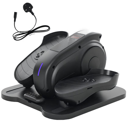 SPORTNOW Under Desk Elliptical Machine, Seated Pedal Exerciser, Mini Elliptical Trainer with LCD Monitor, Remote Control and 10 Adjustable Speed, Quiet & Portable for Seniors