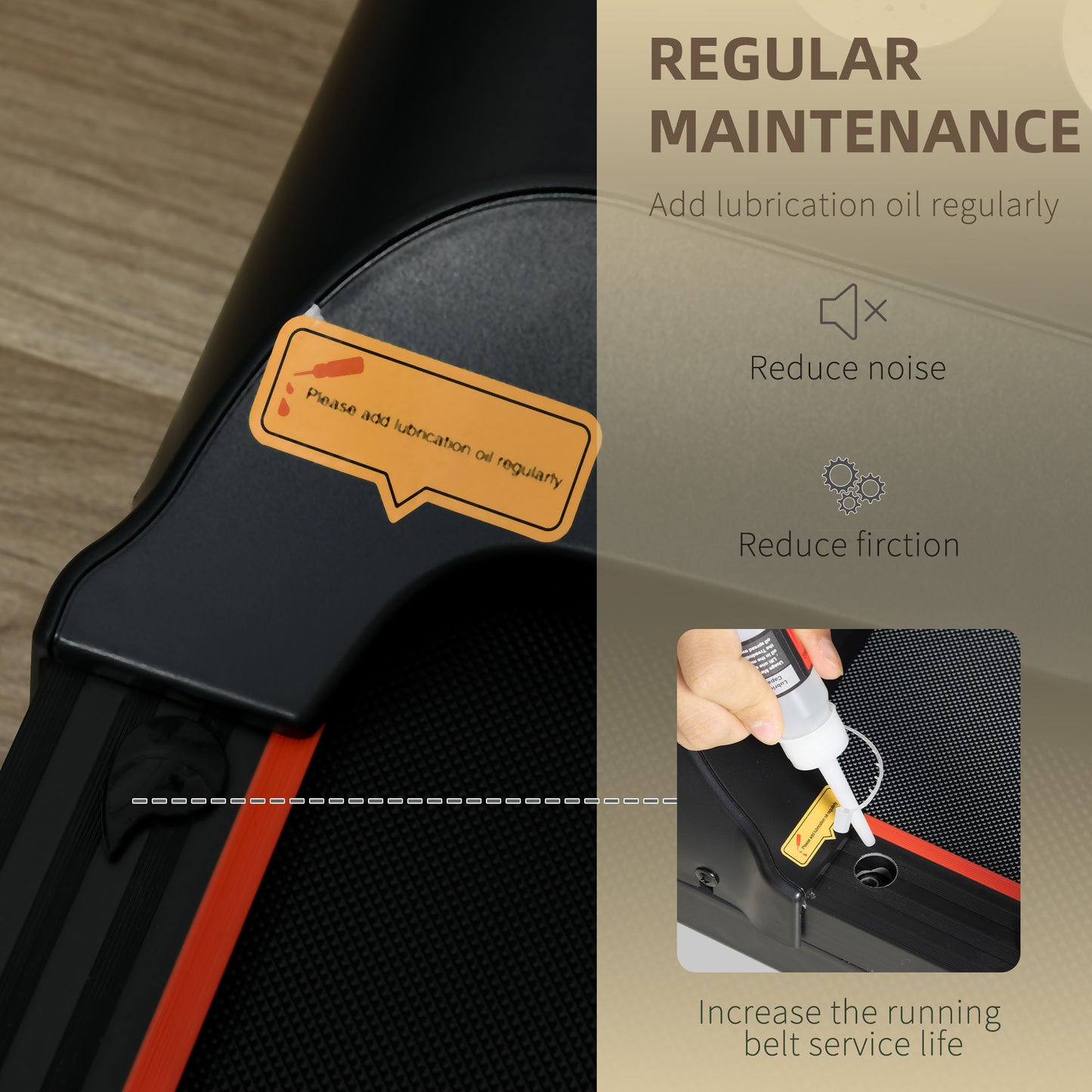 HOMCOM Foldable Walking Treadmill, with LED Display and Wheels, for Home, Office & Fitness Studio