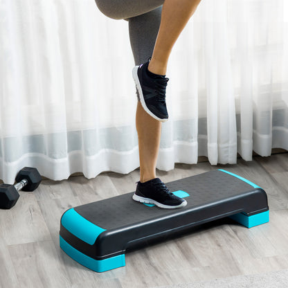 HOMCOM Aerobic Step with 3-Level Adjustable Heights for Home, Office Exercise