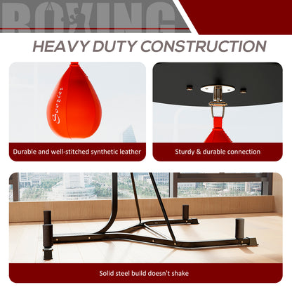 HOMCOM Adjustable Freestanding Speedbag, Punch Bag Hanger