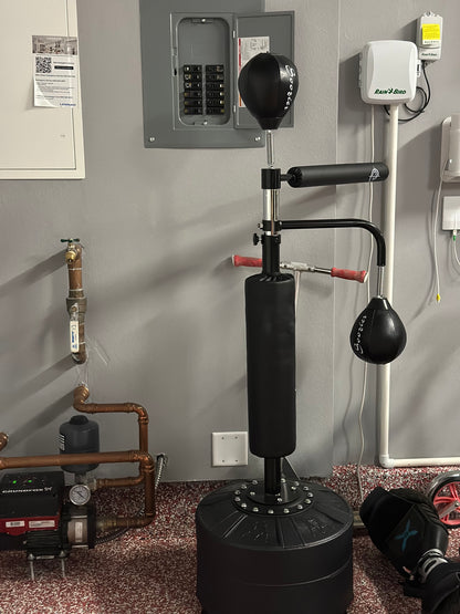HOMCOM 3-in-1 Boxing Punching Bag, Freestanding with 2 Speed Bals, 360° Reflex Bar, 160-230cm Adjustable Height
