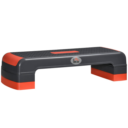 HOMCOM Aerobic Step, 10cm, 15cm & 20cm Height Adjustable Exercise Stepper for Exercise Workout, Nonslip Step Board Great for Home & Office
