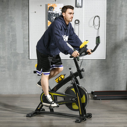 SPORTNOW Exercise Bike, Indoor Stationary Bike, Cycling Machine with Adjustable Seat and Resistance for Home Gym Workout