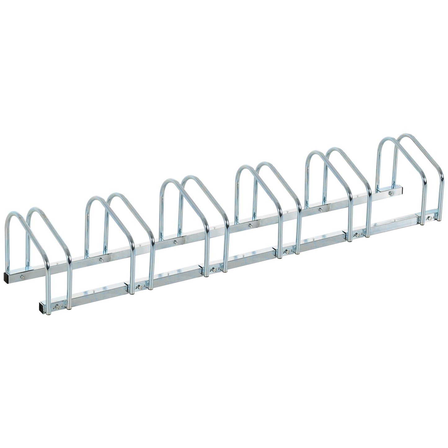 HOMCOM Bike Stand Parking Rack Floor or Wall Mount Bicycle Cycle Storage Locking Stand 179L x 33W x 27H (6 Racks)