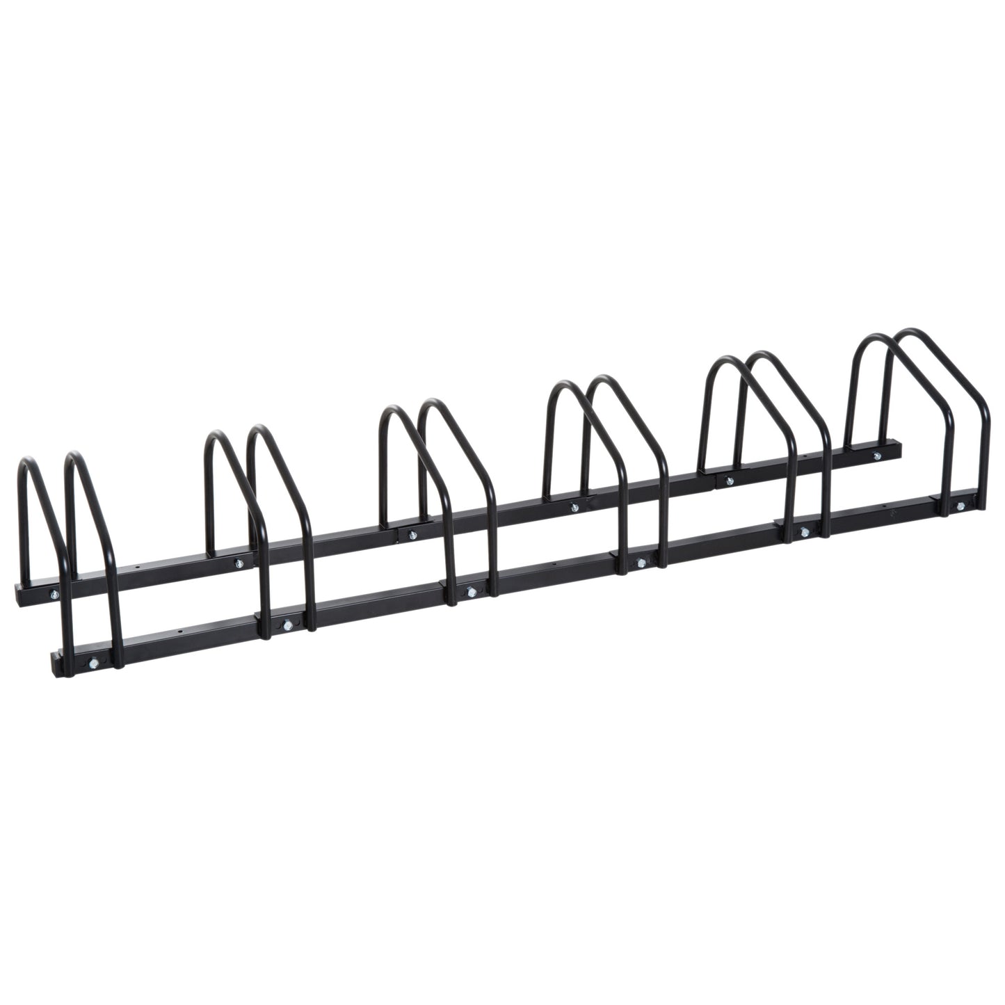 HOMCOM Bike Stand Parking Rack Floor or Wall Mount Bicycle Cycle Storage Locking Stand 179L x 33W x 27H (6 Racks)