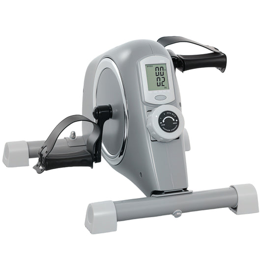 SPORTNOW Mini Exercise Bike, Sit Down Pedal Exerciser with 8-Level Quiet Magnetic Resistance and LCD Display, Portable Under Desk Bike for Arm and Leg Home Gym Office Workout