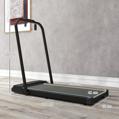 SPORTNOW 2.5HP Walking Pad, 1-6km/h Folding Treadmill with Remote Control and LED Display for Home Gym Office