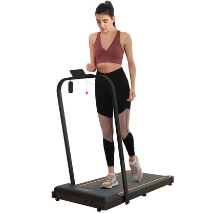 SPORTNOW 2.5HP Walking Pad, 1-6km/h Folding Treadmill with Remote Control and LED Display for Home Gym Office