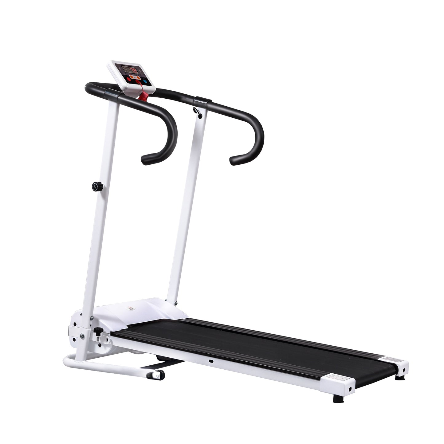 HOMCOM 1.25HP Motorised Electric Treadmill, 10km/h Folding Running Machine, Gym Fitness Exercise with LCD Monitor