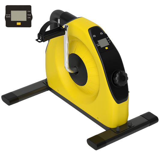 SPORTNOW Mini Exercise Bike, Portable Pedal Exerciser with LCD Display for Legs, Arms, Rehabilitation, Therapy
