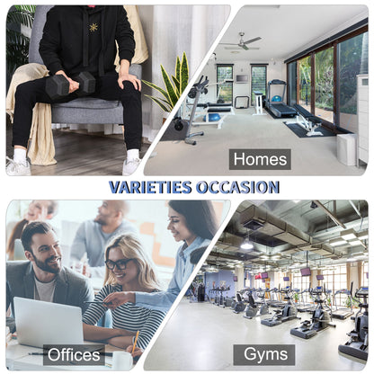 HOMCOM 12.5KG Single Rubber Hex Dumbbell Portable Hand Weights Dumbbell Home Gym