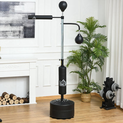 HOMCOM 3-in-1 Boxing Punching Bag, Freestanding with 2 Speed Bals, 360° Reflex Bar, 160-230cm Adjustable Height