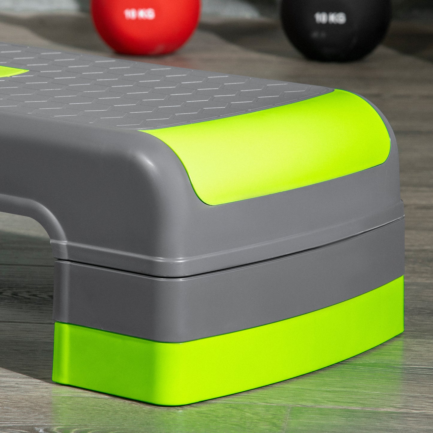 HOMCOM Aerobic Step with 3-Level Adjustable Heights for Home, Office Exercise