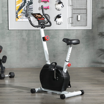 SPORTNOW Quiet Exercise Bike with 8-Level Magnetic Resistance and Heart Rate Sensor, for Home Gym