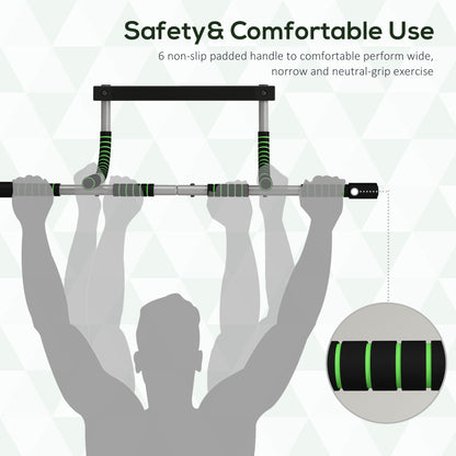 HOMCOM Pull-Up Bar for Doorway, Home Fitness Door Horizontal Push up Bar for Indoor Gym Upper Body Workout