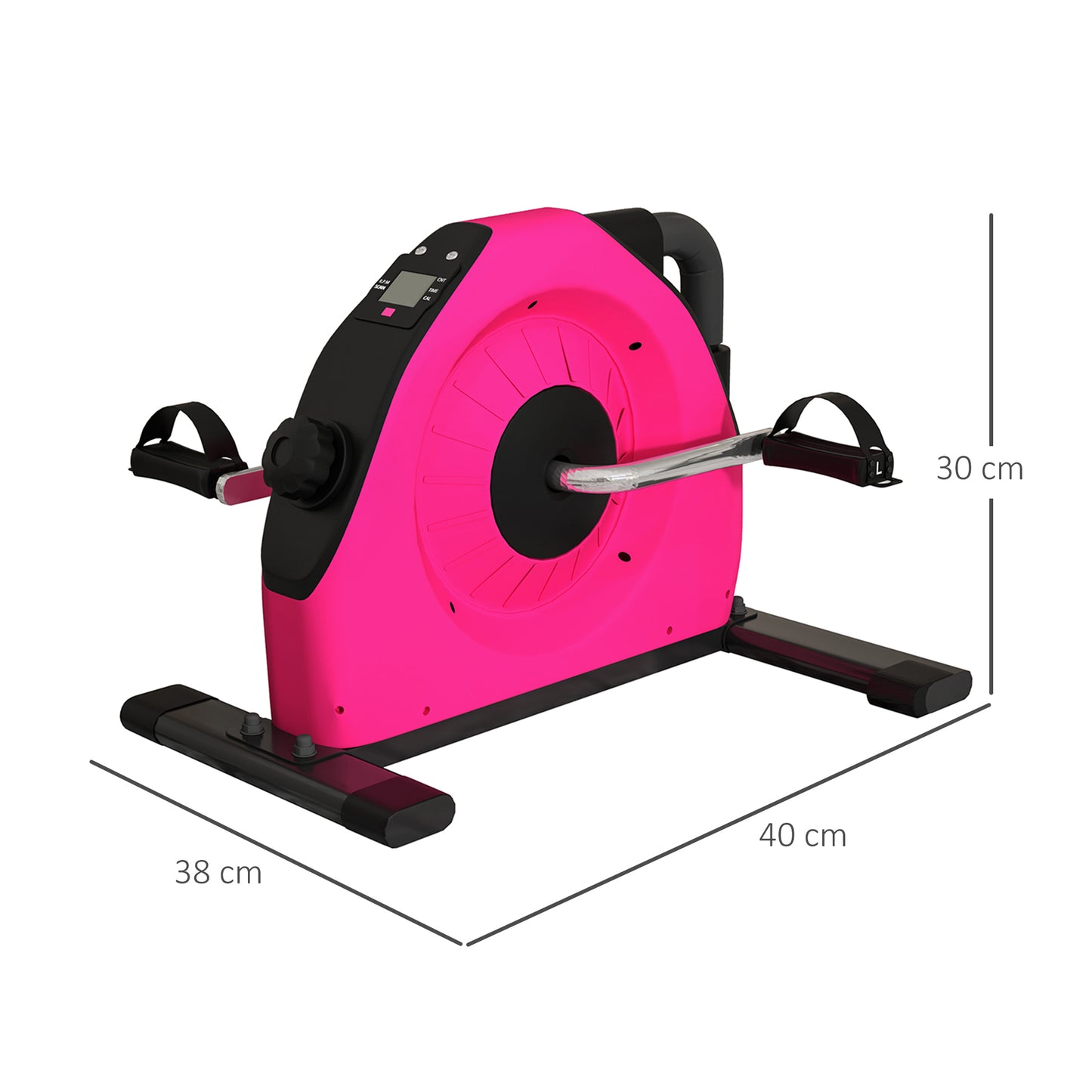 SPORTNOW Mini Exercise Bike, Portable Pedal Exerciser with LCD Display for Legs, Arms, Rehabilitation, Therapy
