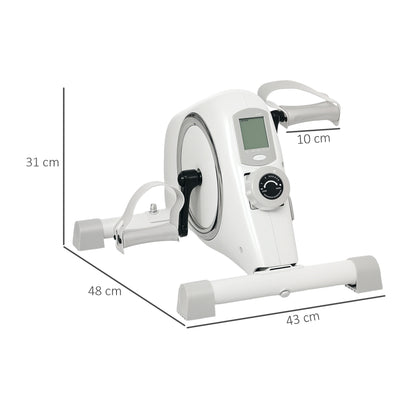 SPORTNOW Mini Exercise Bike, Sit Down Pedal Exerciser with 8-Level Quiet Magnetic Resistance and LCD Display, Portable Under Desk Bike for Arm and Leg Home Gym Office Workout