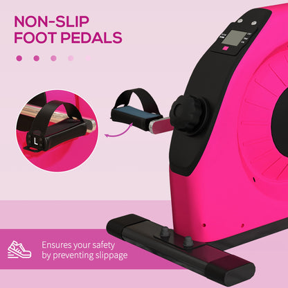 SPORTNOW Mini Exercise Bike, Portable Pedal Exerciser with LCD Display for Legs, Arms, Rehabilitation, Therapy
