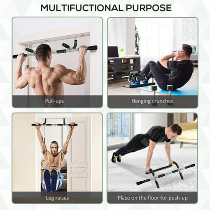 HOMCOM Pull-Up Bar for Doorway, Home Fitness Door Horizontal Push up Bar for Indoor Gym Upper Body Workout