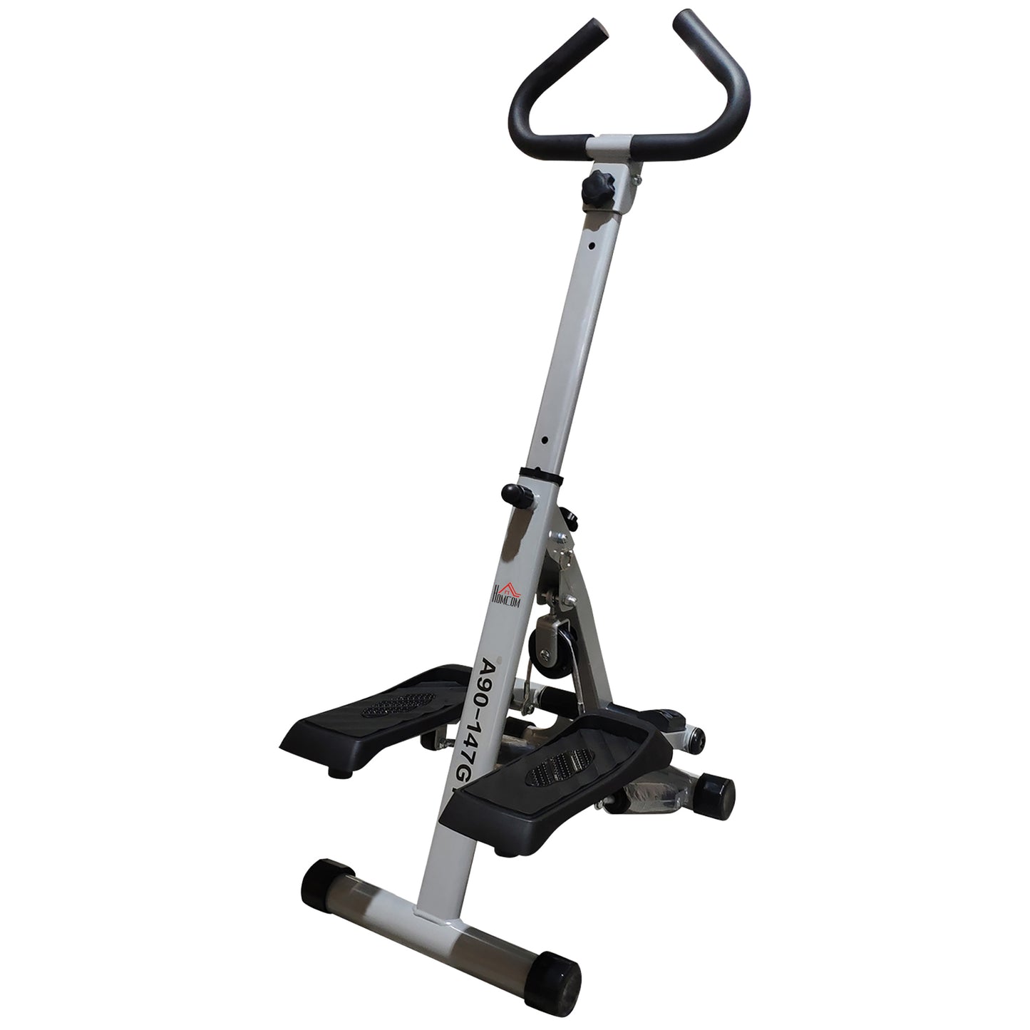 HOMCOM Stepper w/ Handle Hand Grip Workout Fitness Machine For Fitness Aerobic Exercise Home Gym