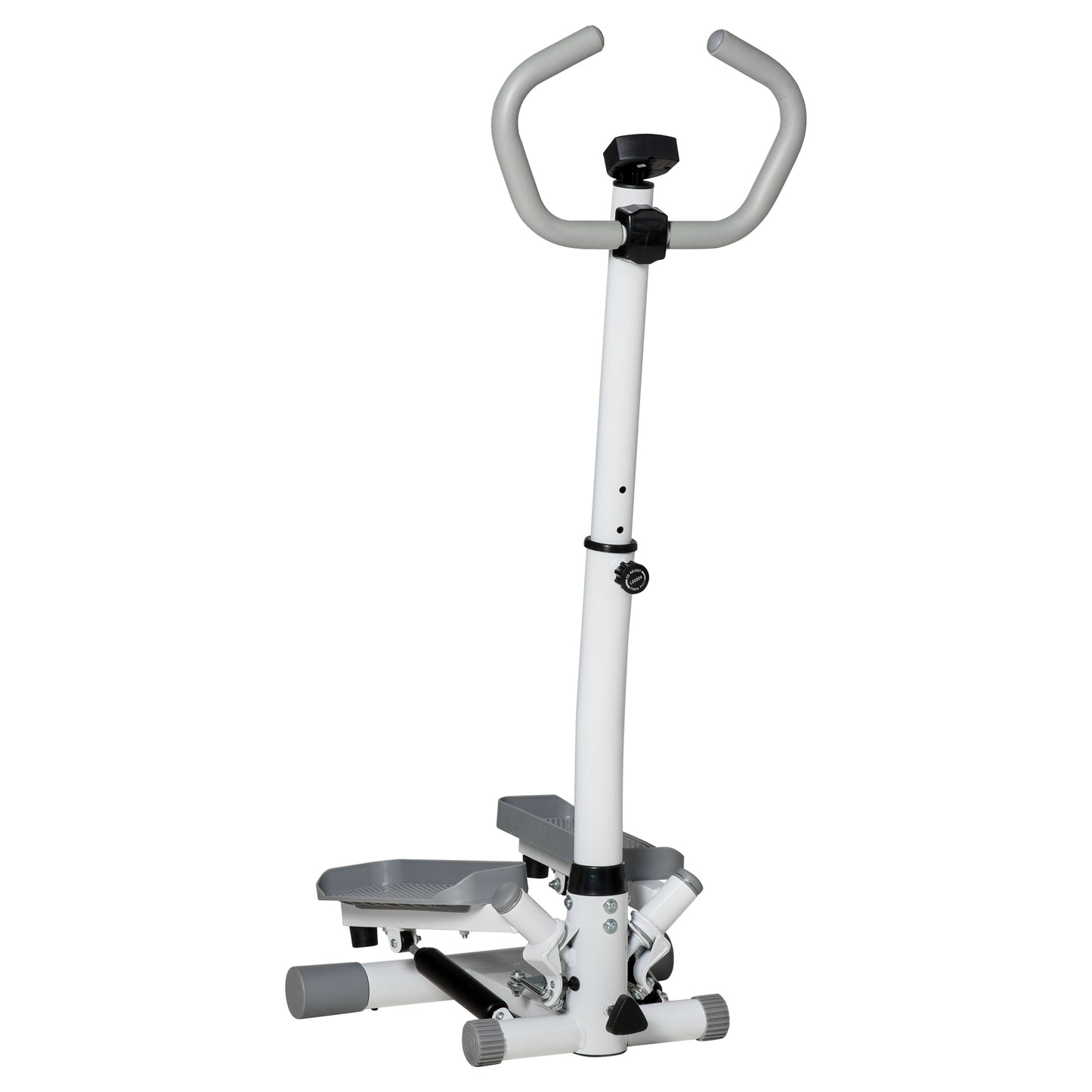 HOMCOM Adjustable Twist Stepper Aerobic Ab Exercise Fitness Workout Machine w/ LCD Screen, Height Adjust Handlebars for Home Gym