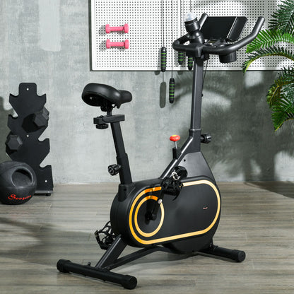 SPORTNOW Magnetic Indoor Cycling Bike, Exercise Bike with Silent Flywheel, LCD Display, Tablet Holder, Comfortable Seat