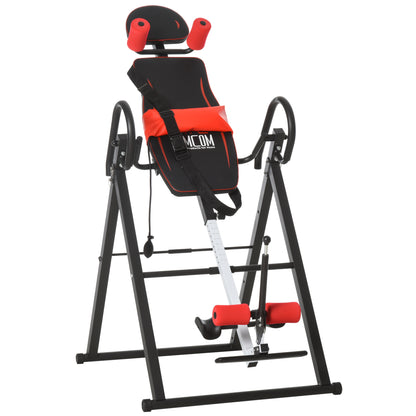 HOMCOM Gravity Inversion Table with Safety Belt Adjustable Hand Stand for Muscle Pain Relief