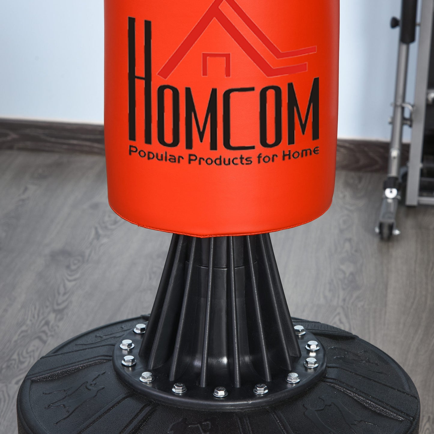 HOMCOM 155-205cm 3-IN-1 Freestanding Boxing Punching Bag Stand, Boxing Speed Trainer with Rotating Flexible Arm, Speed Ball, Fillable Base