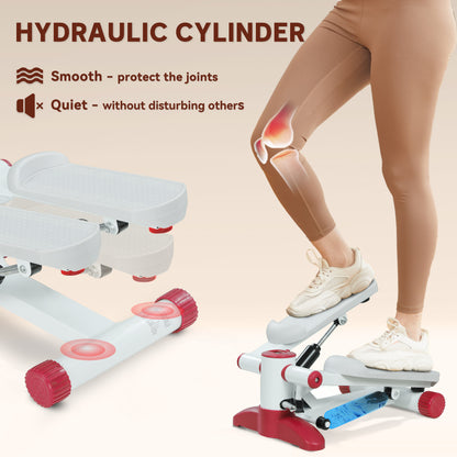SPORTNOW Mini Stepper, Compact Step Machine Exerciser for Home Workout with LCD Monitor and Non-Slip Pedals