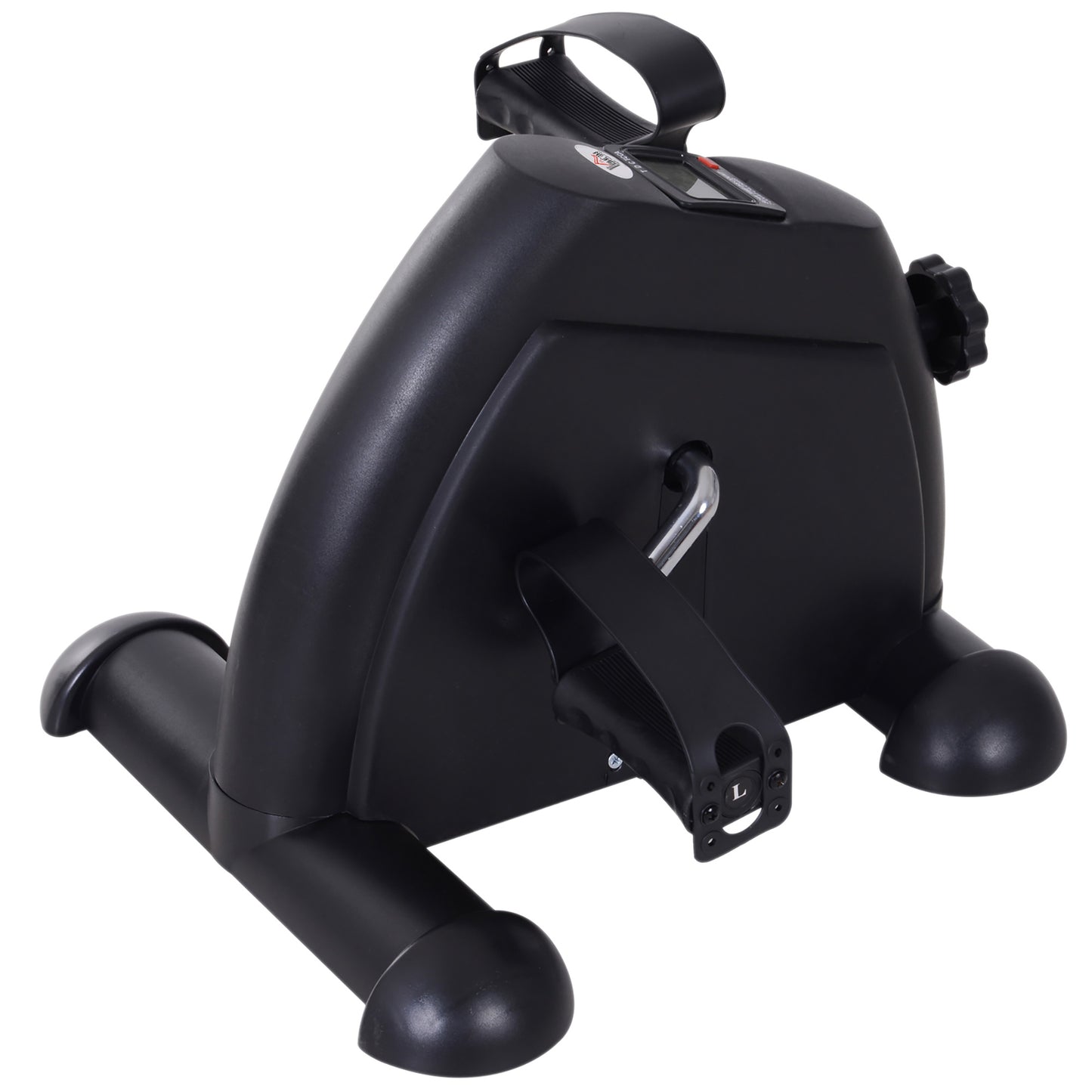 HOMCOM Mini Exercise Bike, Portable Pedal Exerciser, Under Desk Bike with LCD Display for Legs and Arms Training