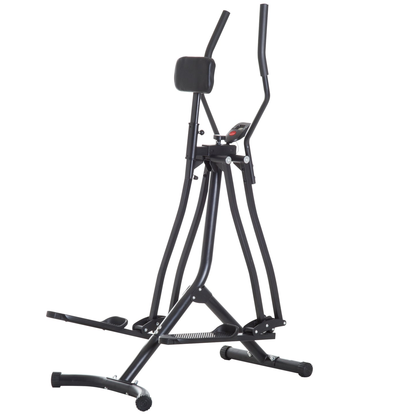HOMCOM Air Walker Glider, Cross Trainer Fitness Machine, with LCD, for Home Gym, Black