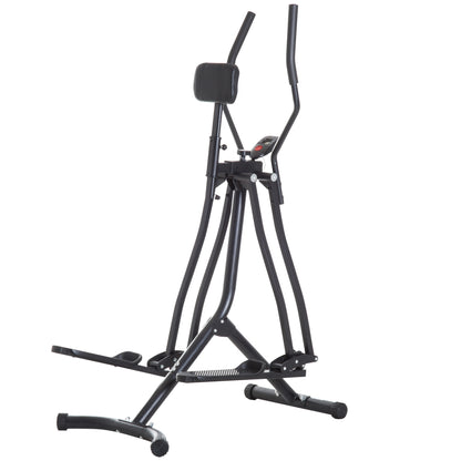 HOMCOM Air Walker Glider, Cross Trainer Fitness Machine, with LCD, for Home Gym, Black